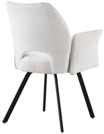 ТУЛИП Светло бежово (тъкан UF980-02) - МОДЕРЕН ТАПИЦИРАН СТОЛ С ПОДЛАКЪТНИЦИ ЗА ДНЕВНА/ТРАПЕЗАРИЯ/ОФИС ЛОФТ