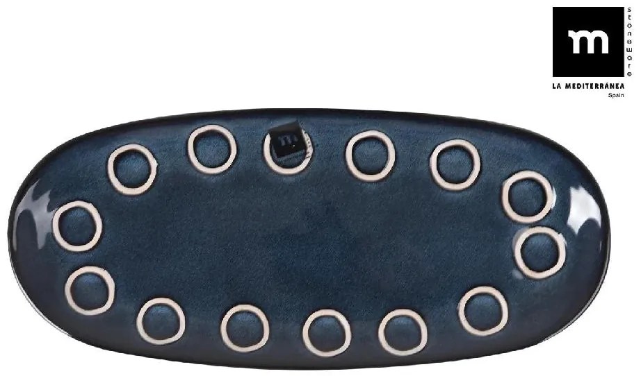 Плато овал LA MEDITERRANEA Almudena Blue, 33x15 cm, порцелан