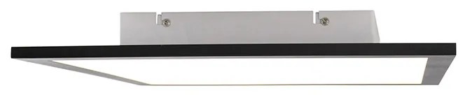 Таванна лампа черна 40 см с LED и дистанционно управление - Live