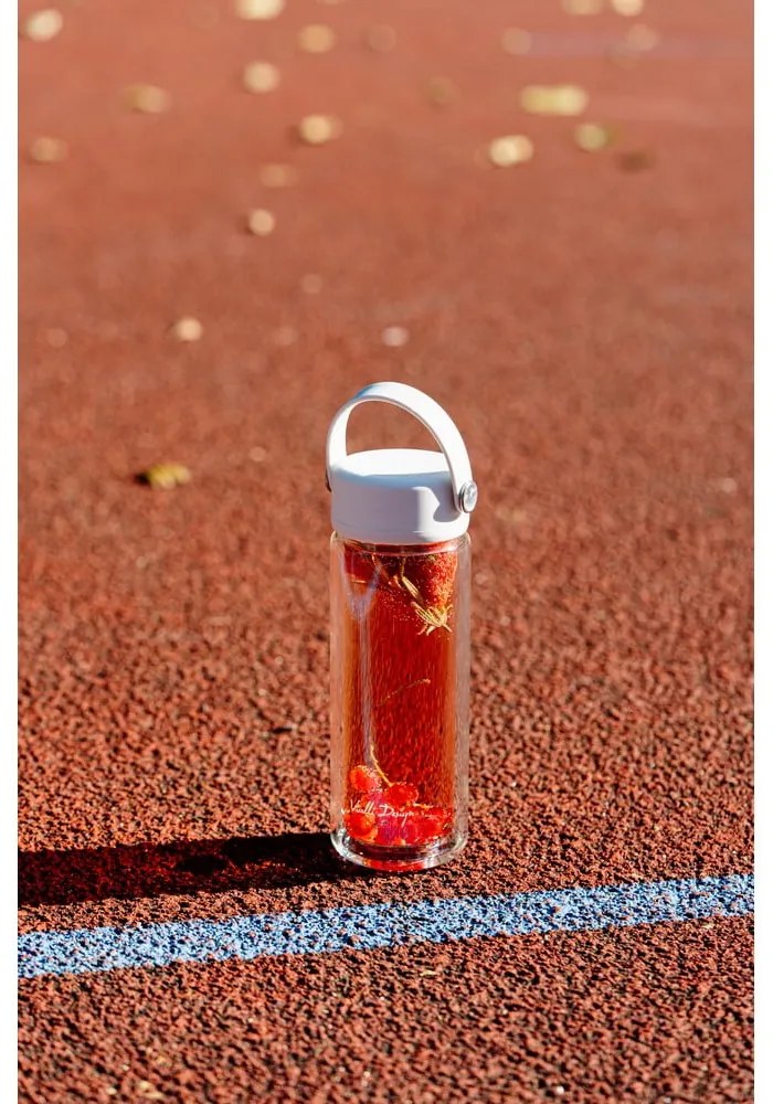 Розова стъклена бутилка 350 ml Fuori – Vialli Design