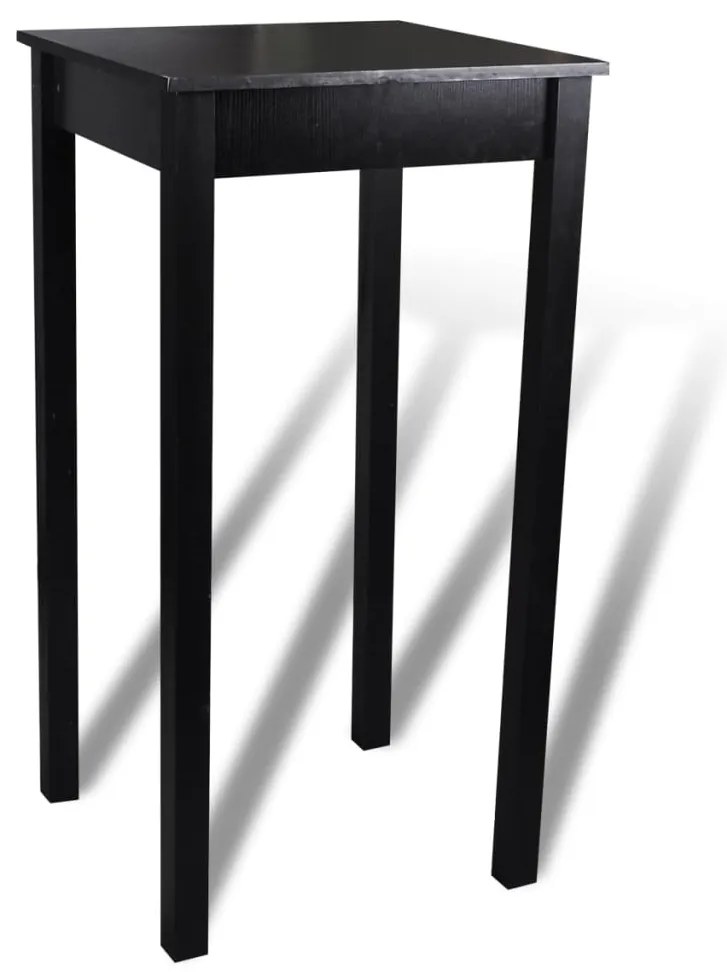 160726 vidaXL Бар маса и 2 бар стола, черни