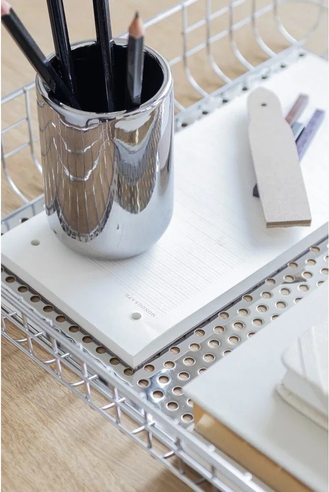 Керамична чаша за четки за зъби в сребрист цвят Lotus – Mette Ditmer Denmark