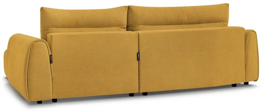 Ъглов диван в цвят жълта охра Aden – Bobochic Paris