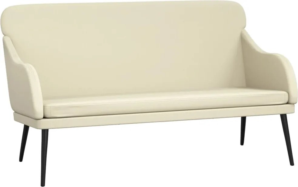 351431 vidaXL Пейка, кремава, 110x76x80 см, изкуствена кожа