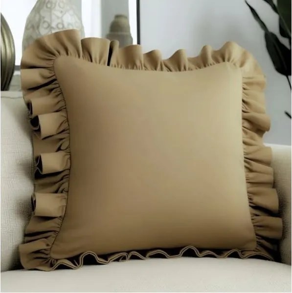Калъфка за възглавница със смес от памук 40x40 cm Ruffled – Mila Home