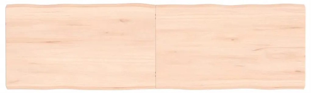 363896 vidaXL Плот за маса 140x40x(2-4) см необработено масивно дърво жив ръб