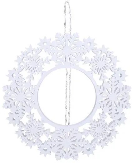 Solight 1V297 - LED коледен венец 10xLED/2xAA, топла бяла светлина