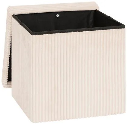 Пуф със съхранение atmosphera Arum, Рипсено кадифе, Сгъваем, 38x38 cm - Каки