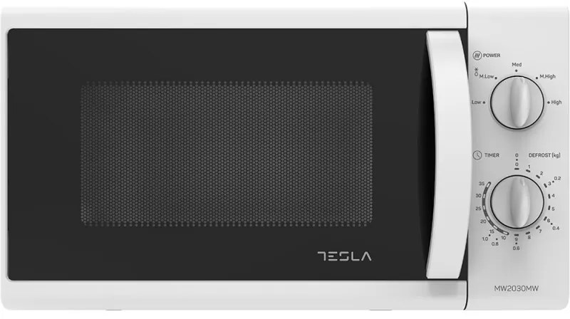 Микровълнова фурна Tesla MW2030MW, 20 литра, Размразяване, 700 W, 5 нива на мощност, Бял