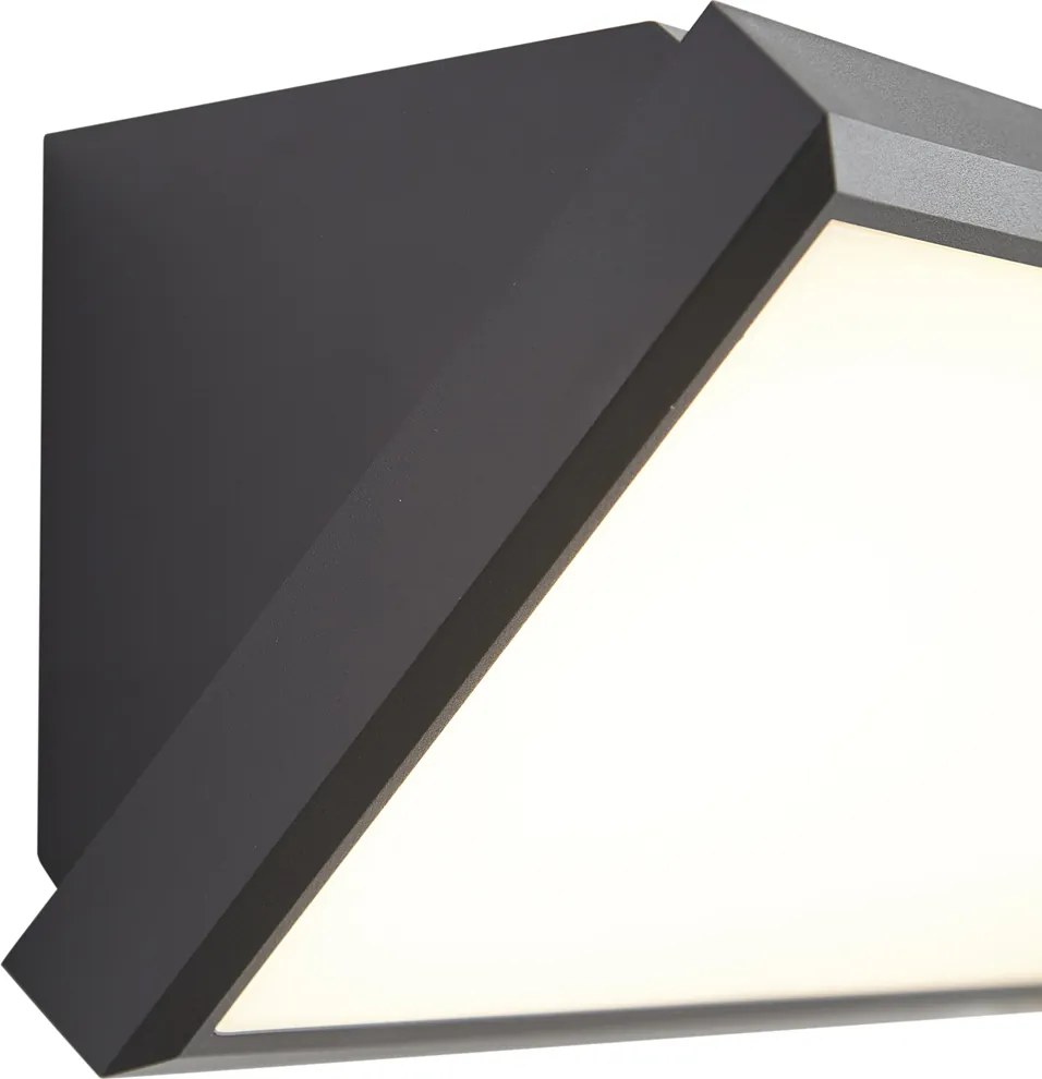 Модерна външна стенна лампа тъмно сива с LED IP65 - Marek