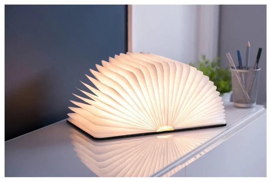 Черна светлинна декорация с USB Booklight – Gingko
