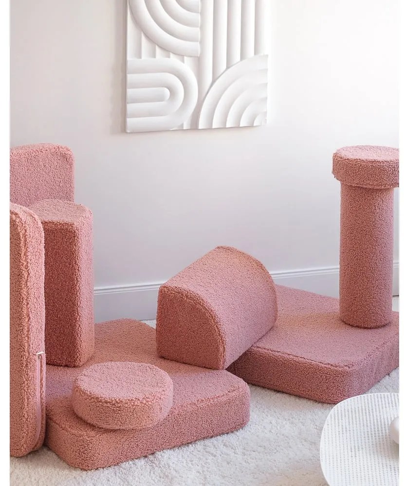 Розов детски диван от букле 132 cm Settee – Wigiwama