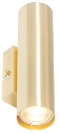 Модерна стенна лампа месинг 2-светлина - Jeana