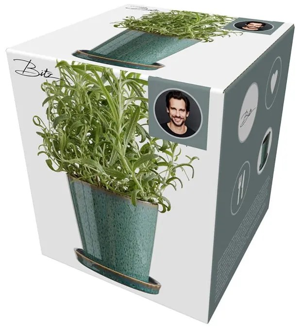 Глинено покритие за кашпа ø 10 cm Gastro Green/Black – Bitz