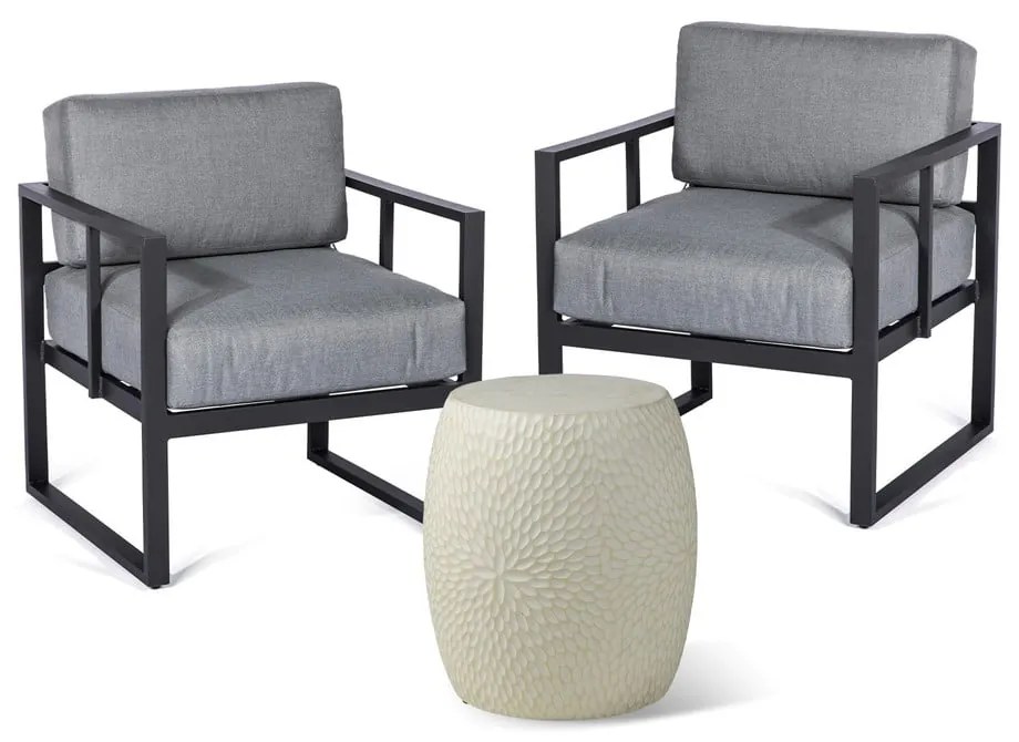 Сив алуминиев градински комплект за 2 души - Bonami Essentials