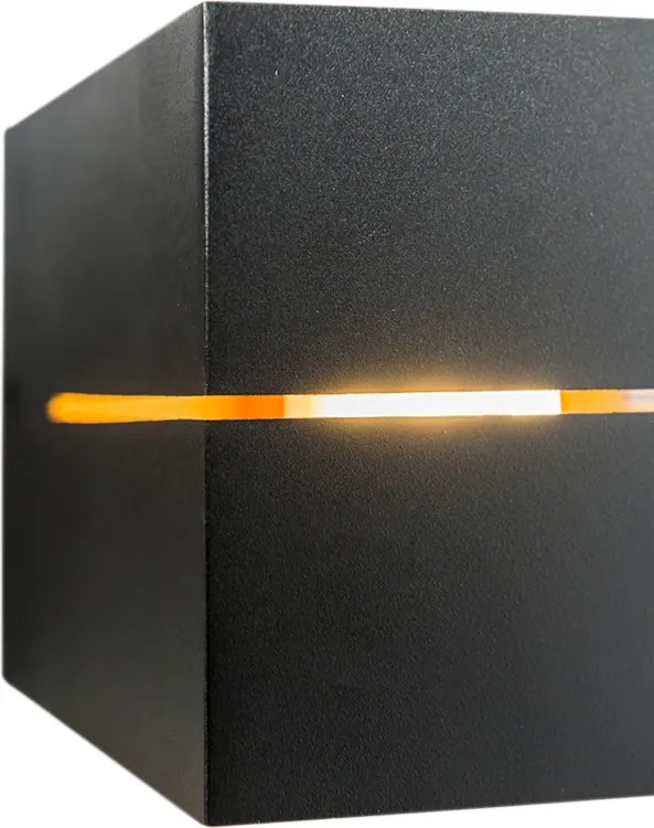 Комплект от 4 смарт стенни лампи черни със злато 9,7 см вкл. WiFi G9 - Transfer Groove