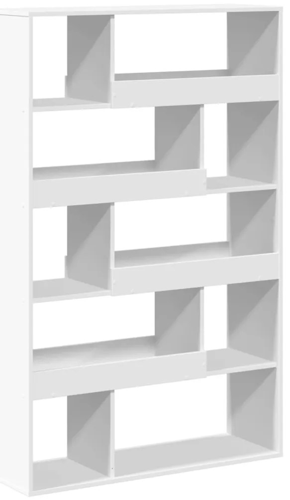 3309339 vidaXL Библиотека, бяла, 100x33x156,5 см, инженерно дърво