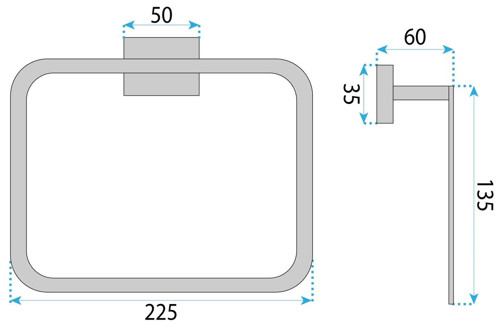 Закачалка за баня Ring 210 OSTE CHROME