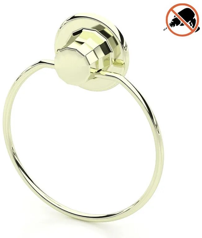 Поставка за кърпи с вендуза TEKNO TEL DM-235G , злато