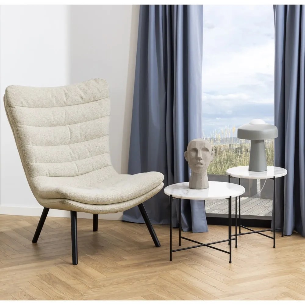 Кръгла странична масичка с мраморна плоча ø 52 cm Avila – Actona