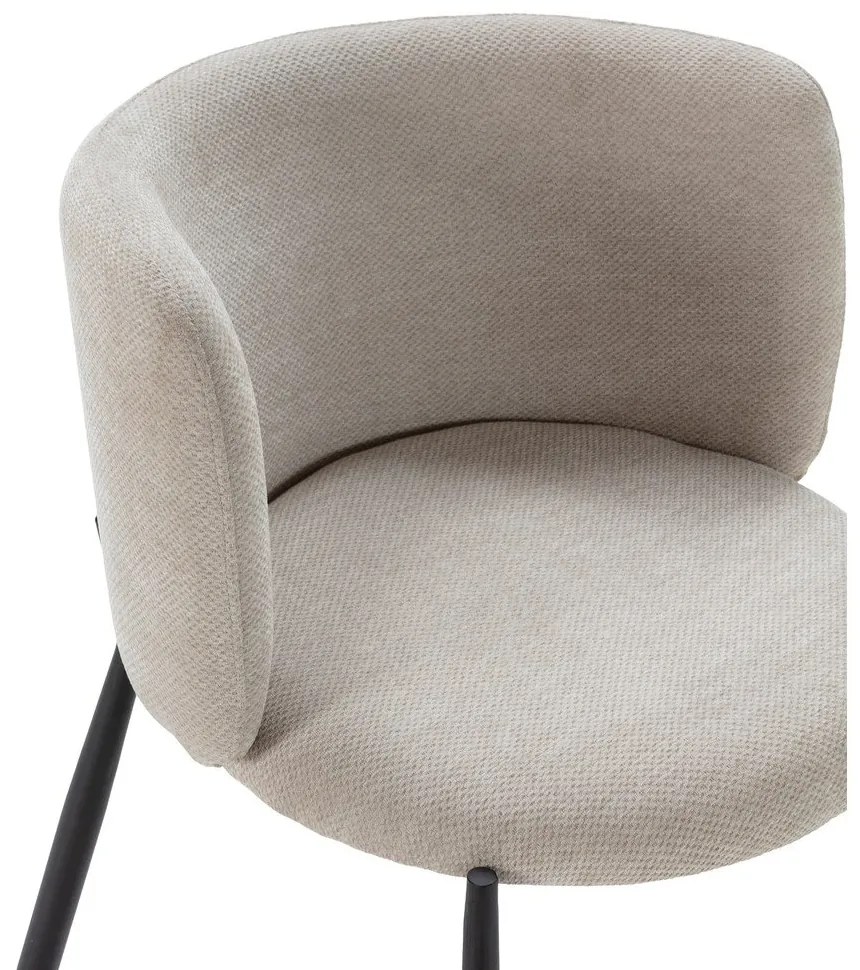 Бежови тапицирани трапезни столове в комплект 2 бр. Ginny – MOME