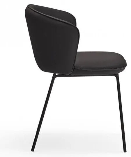 Черни тапицирани трапезни столове в комплект 2 бр. Add – Teulat