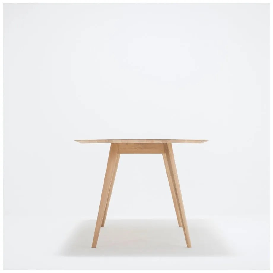 Трапезна маса от масивна дъбова дървесина , 220 x 90 cm Stafa - Gazzda