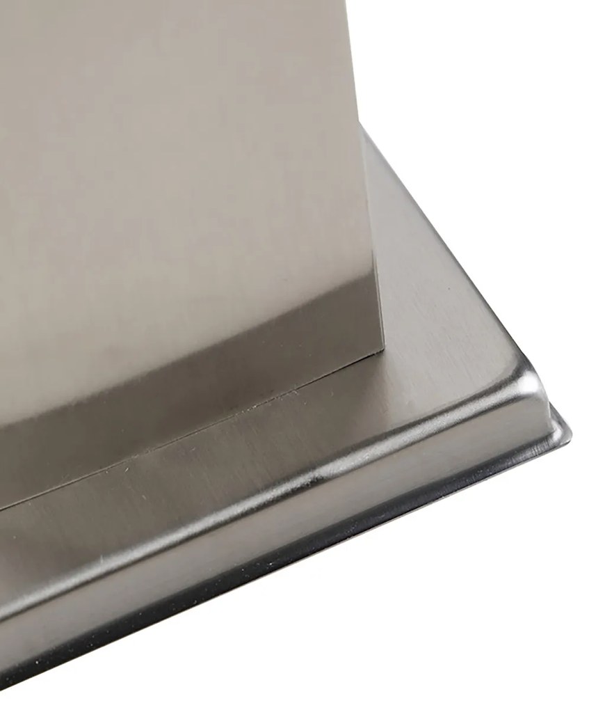 Външна лампа стомана с гнездо IP44 - Malios с пирон за заземяване и кабелен втулка