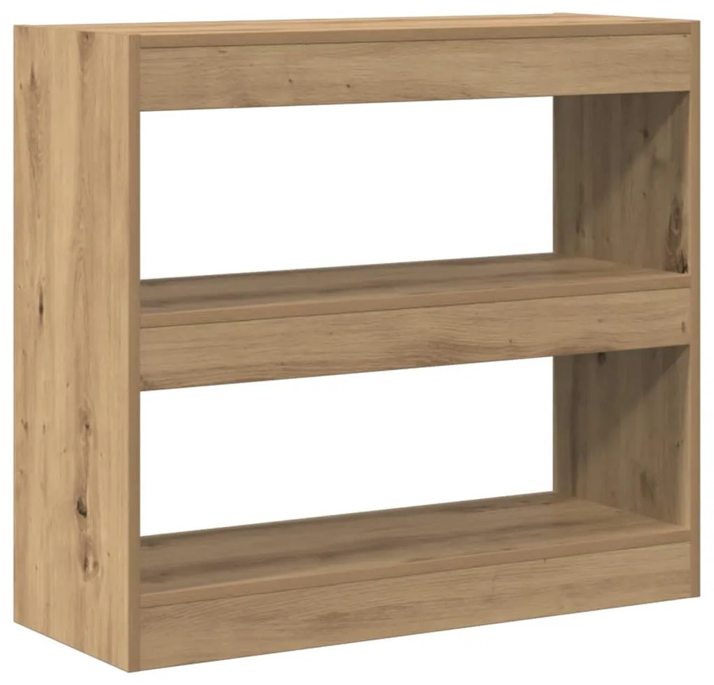856815 vidaXL Библиотека/разделител за стая, дъб артизан, 80x30x72 см