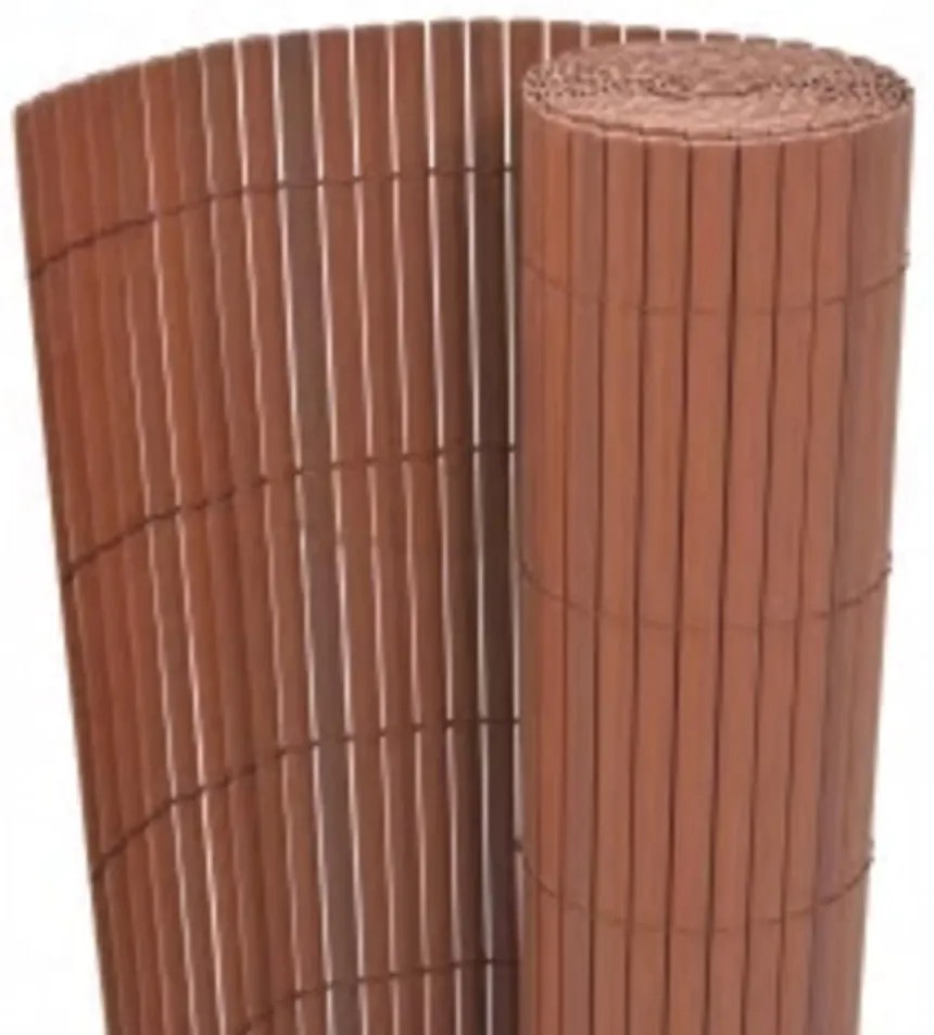 317154 vidaXL Двустранна градинска ограда, 110x300 см, кафява