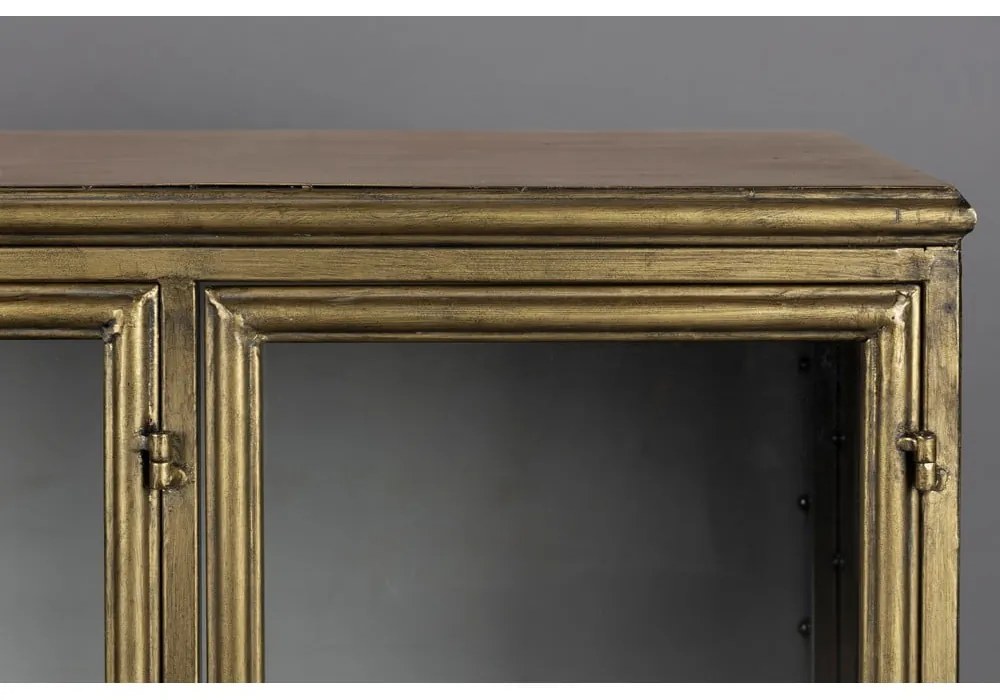 Метална витрина в златист цвят 100x80x38,5 cm Gertlush – Dutchbone