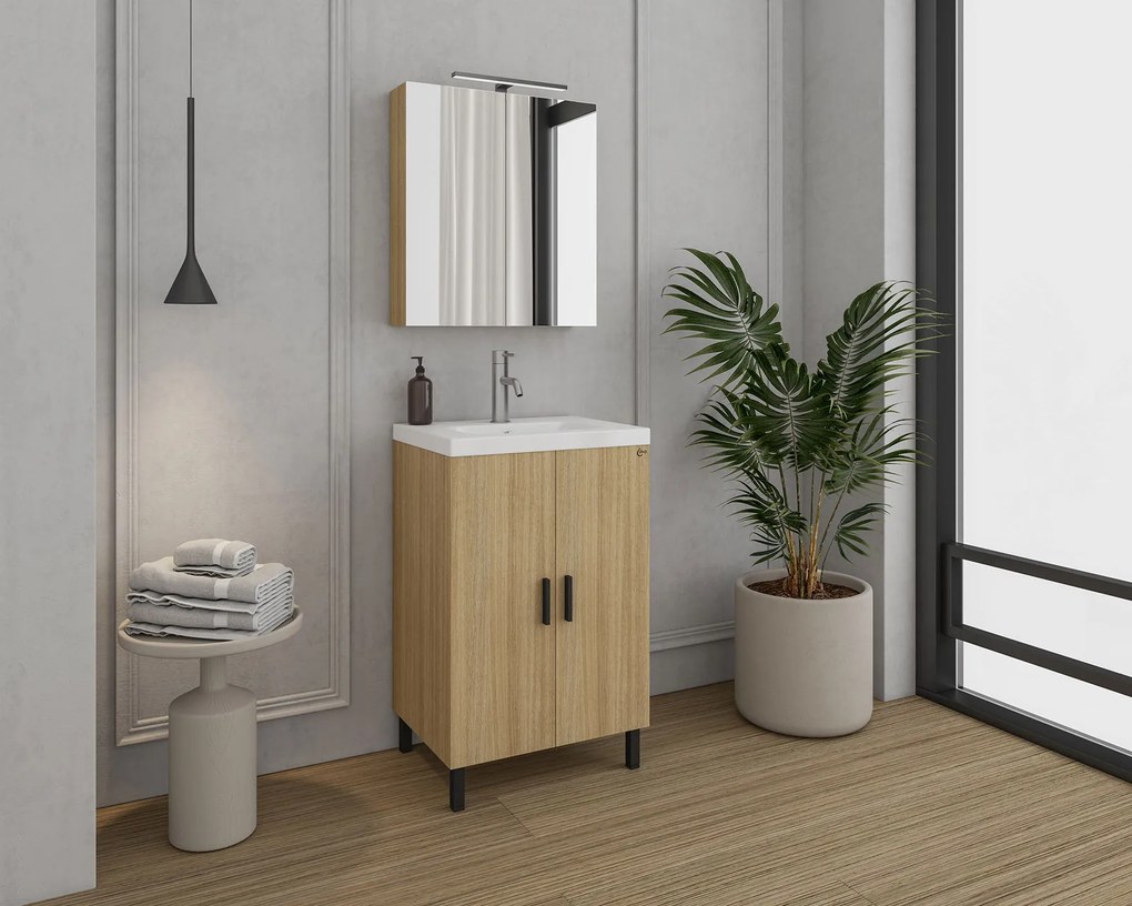 Комплект за баня Drop Roma 50-Светъл естествен цвят