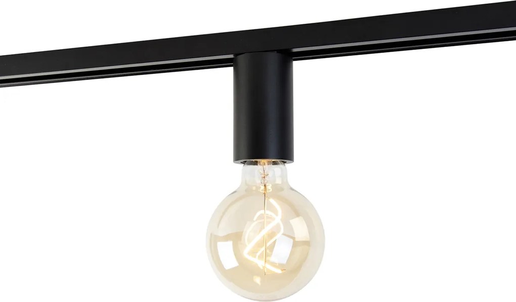 E27 Фитинг с релсова окачване за 1-фазна релса черен - Jeana