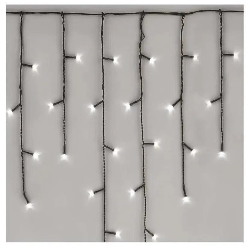 LED външен коледен гирлянд 100xLED, 2,5x0,9м, IP44, студено бяло