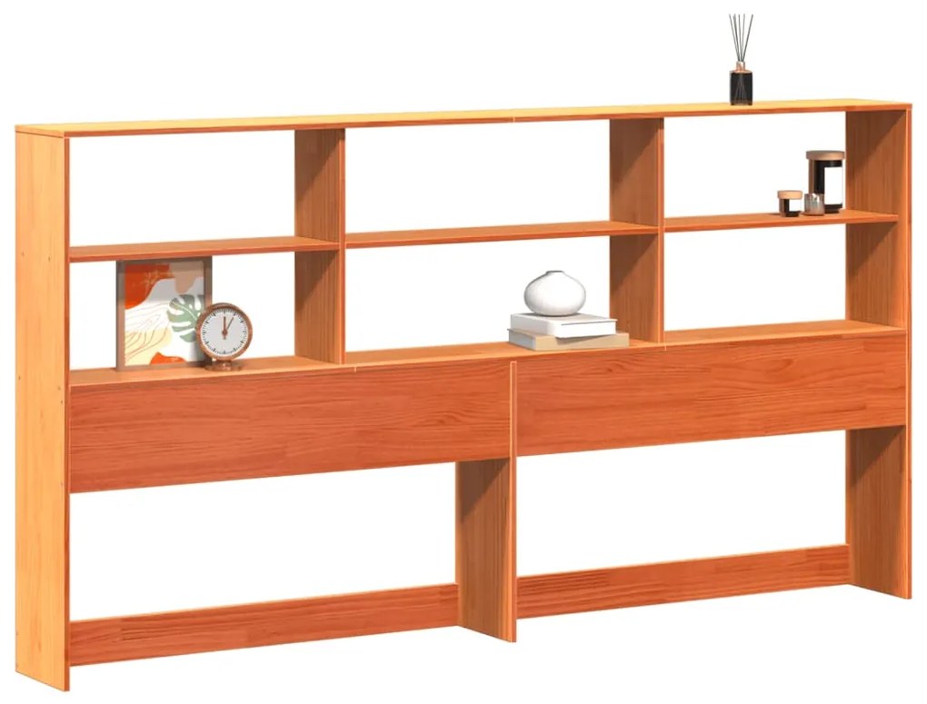 855650 vidaXL Горна табла с място за съхранение, 200 см, масивно дърво бор