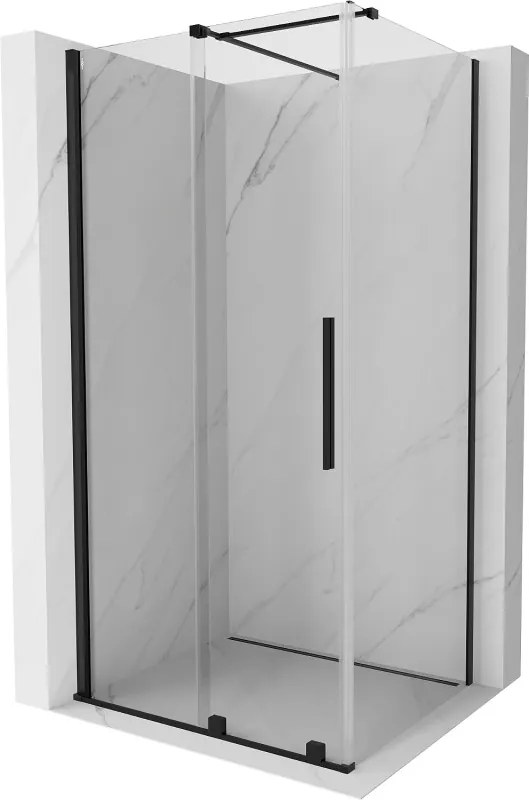 Mexen Velar плъзгаща се душ кабина 110 x 100 cm, прозрачна, черна - 871-110-100-01-70