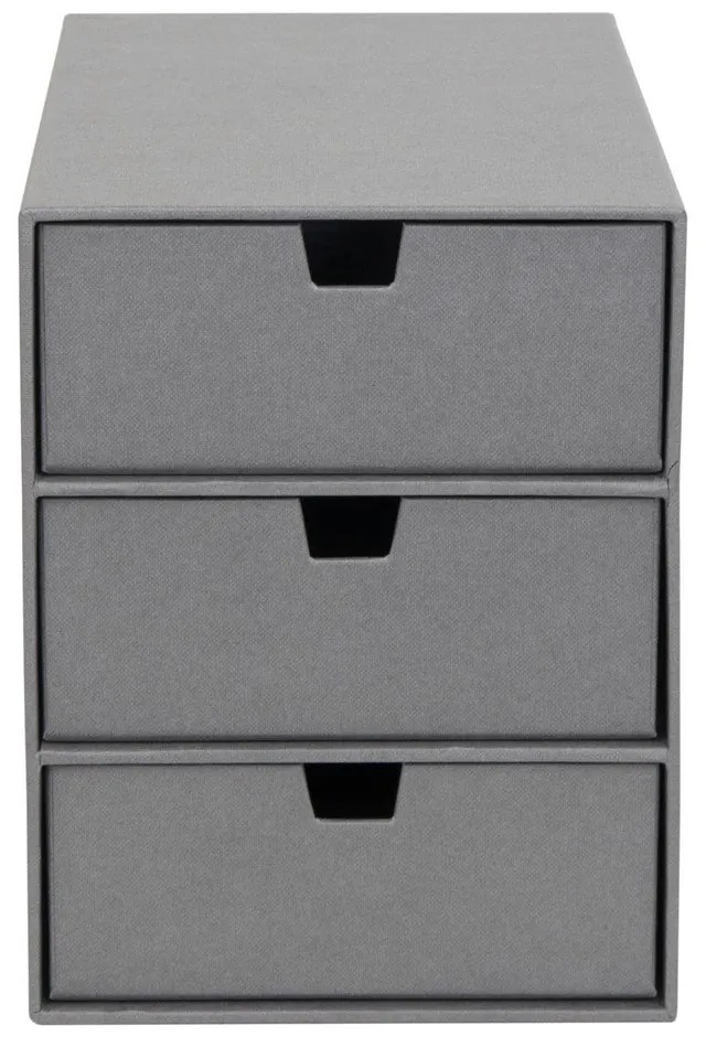 Сива кутия за чекмеджета с 3 чекмеджета Ingrid - Bigso Box of Sweden