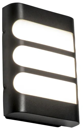 Модерен стенен аплик черен с LED IP44 - Gaev