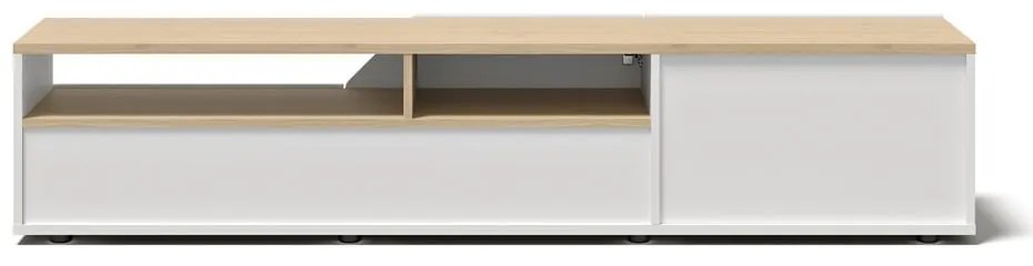 Бяла маса за телевизор от дъб 180x38 cm Verone - TemaHome