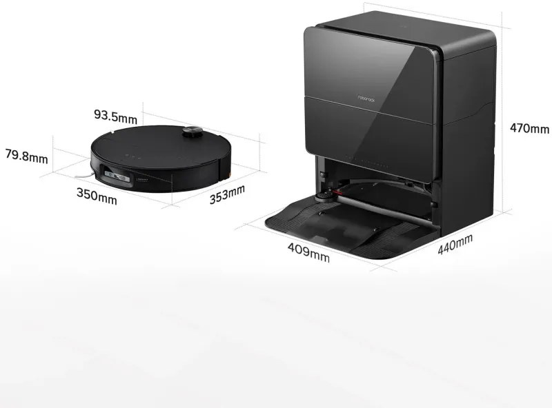 Прахосмукачка робот с AI Roborock Saros 10R, 65W, 22000 Pa, 270 мл, SMART, Сухо и мокро почистване, LiDAR, StarSight, 180 мин автономност, Черен