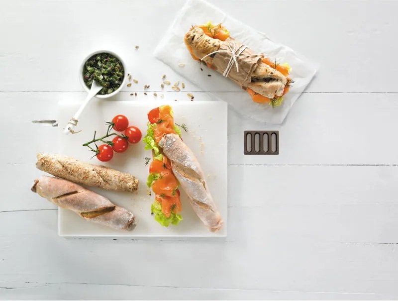 Форма за печене на багети Lekue 1009039, 29x20x2 см, 600 мл, 4 отделения, Платинен силикон, От -60 до +220C, Кафяв