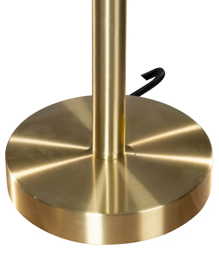 Масална лампа месинг с овална кадифена абажура зелена 35см - Simplo