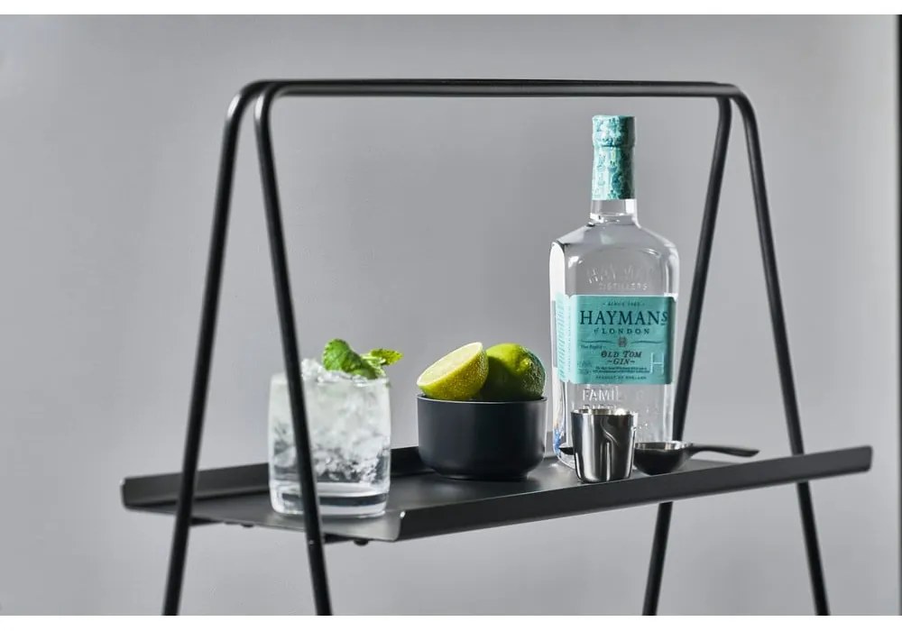 Черен метален рафт 53x75 cm A-Table - Zone