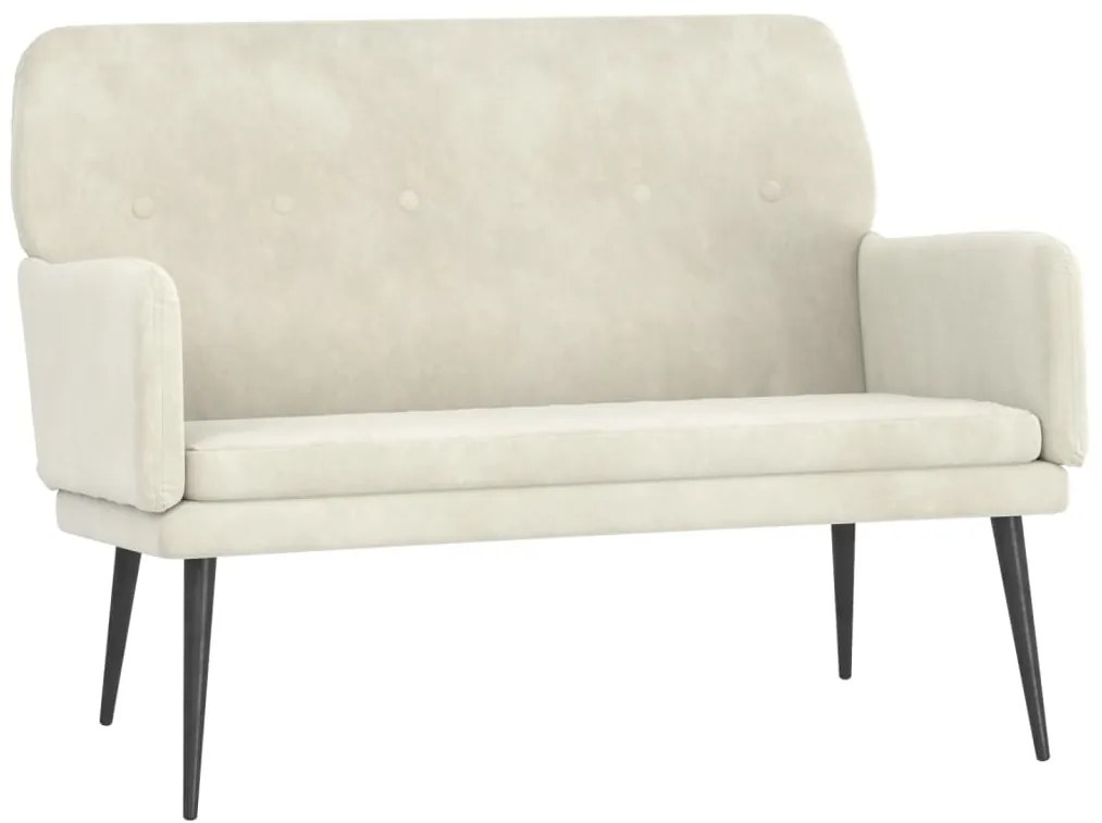 351422 vidaXL Пейка, кремава, 108x79x79 см, кадифе