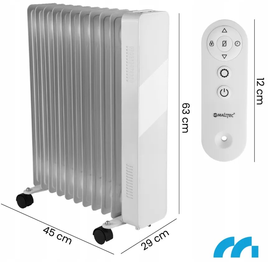 Електрически маслен радиатор MALTEC PROOIL2500WW