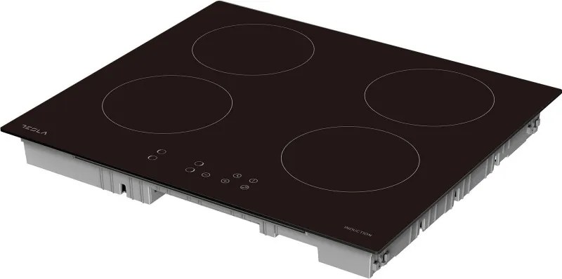 Стъклокерамичен плот за вграждане Tesla HI6401MB, 7200W, 4 зони, 9 степени, Таймер, Индикатор за остатъчна топлина, Защита от деца, Черен