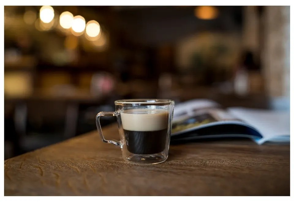 Стъклени чаши в комплект 2 бр. за еспресо/с двойни дъна 80 ml Diva – Vialli Design