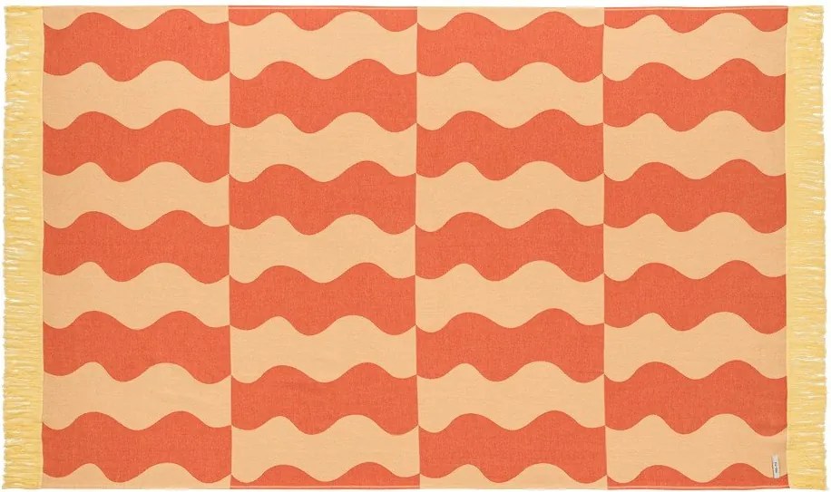 Жълта/оранжева памучна плажна кърпа 100x160 cm Nuno – noo.ma