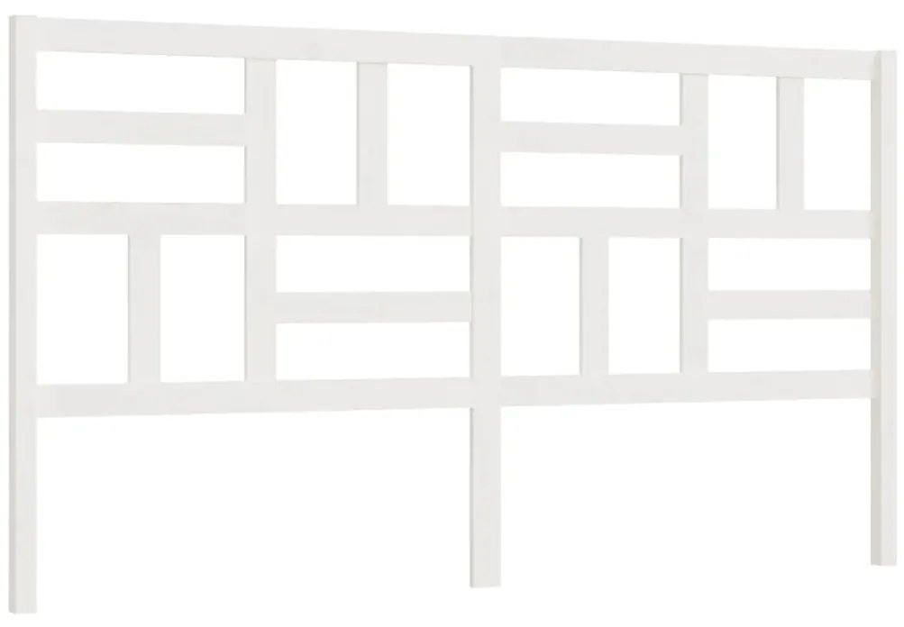 818206 vidaXL Горна табла за легло, бяла, 186x4x104 см, бор масив