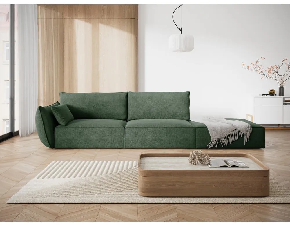 Тъмнозелен шезлонг (ляв ъгъл) Vanda – Mazzini Sofas